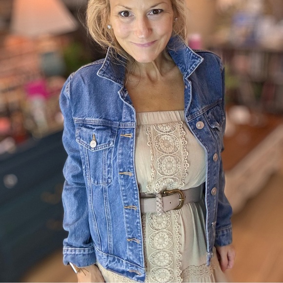 New w Tags HUDSON JEANS Classic Trucker Denim Jean Jacket size Small / Medium - Picture 4 of 12